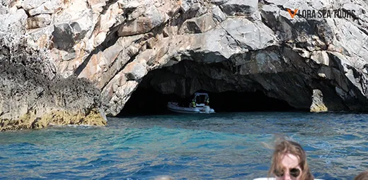Photo of Dafina cave, from a boat.
