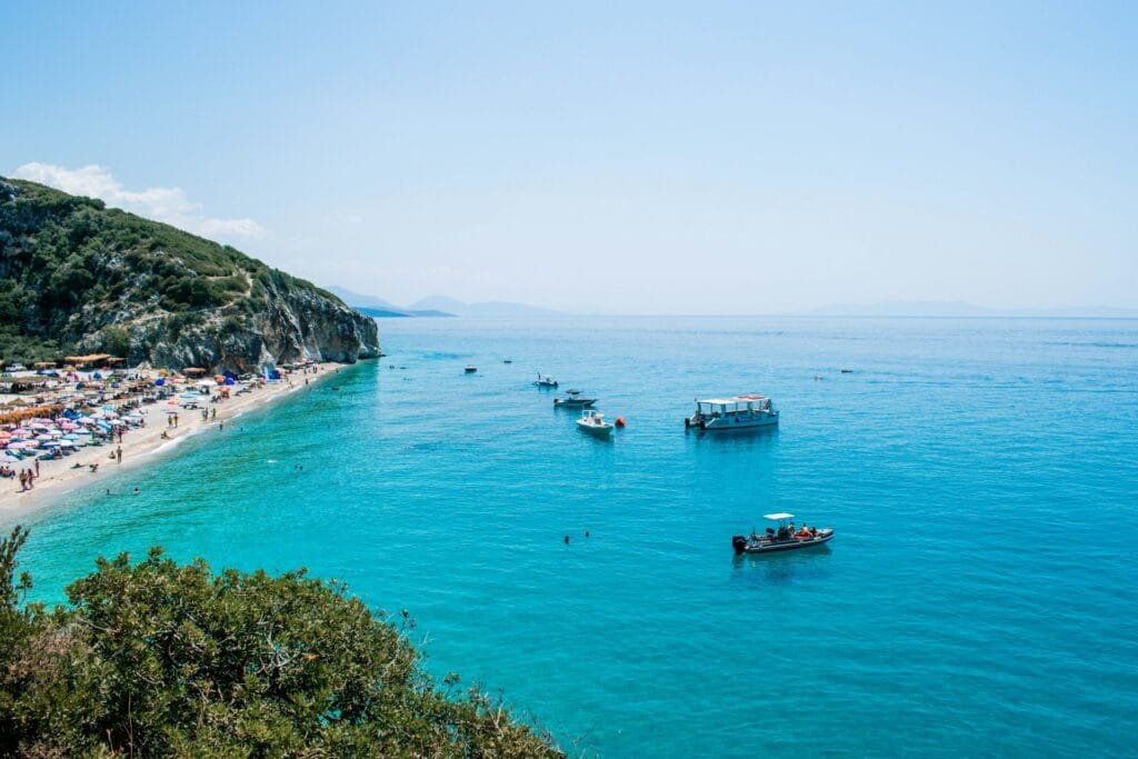 View of Gjipe Beach.